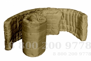 Базальтовый мат МПБ-20 в обкладке с двух сторон базальтовой тканью ТБК-100
